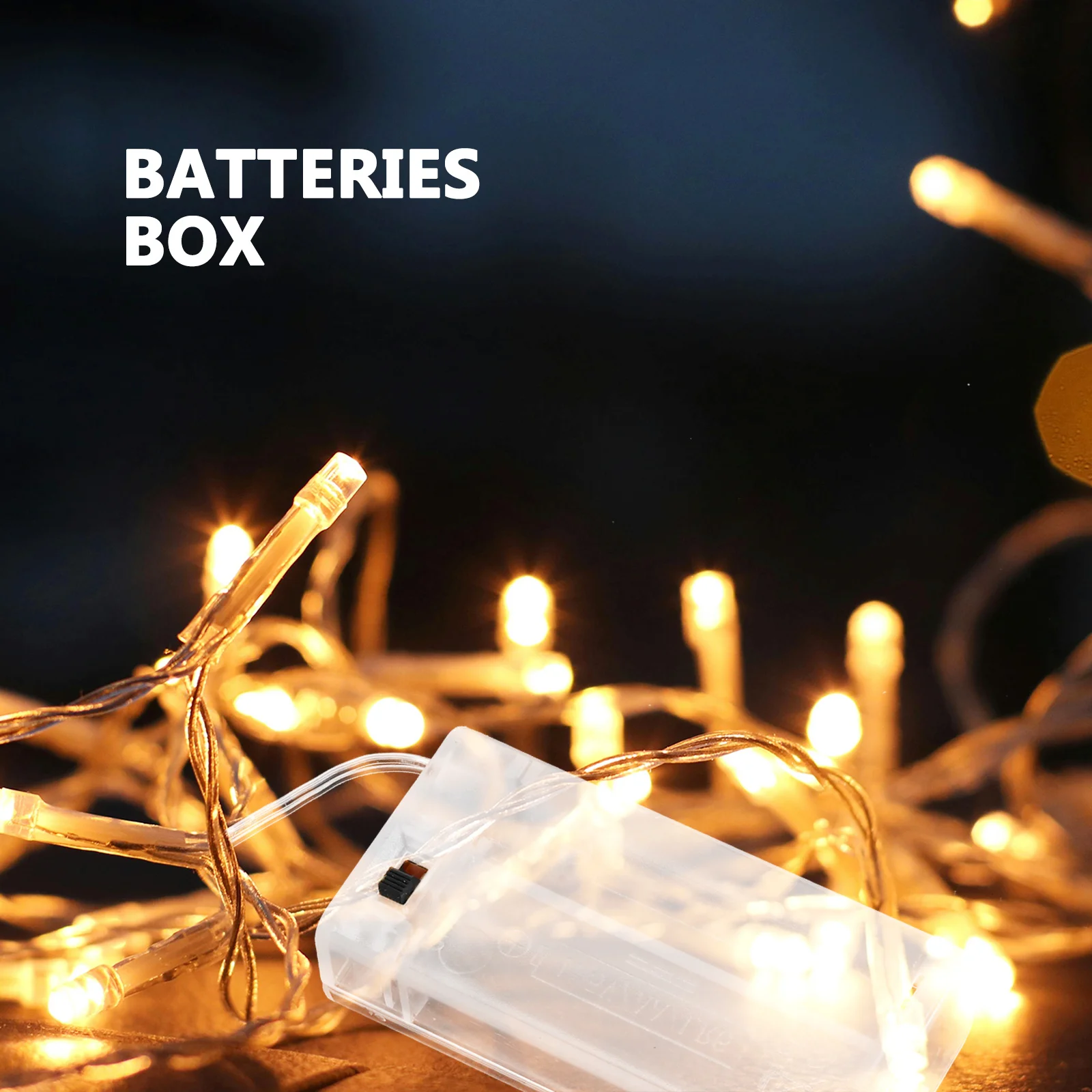 

10Pcs Transparent String Lights Box Plastic Aa Holder Convenient Replacement Holder String Lights Attachments