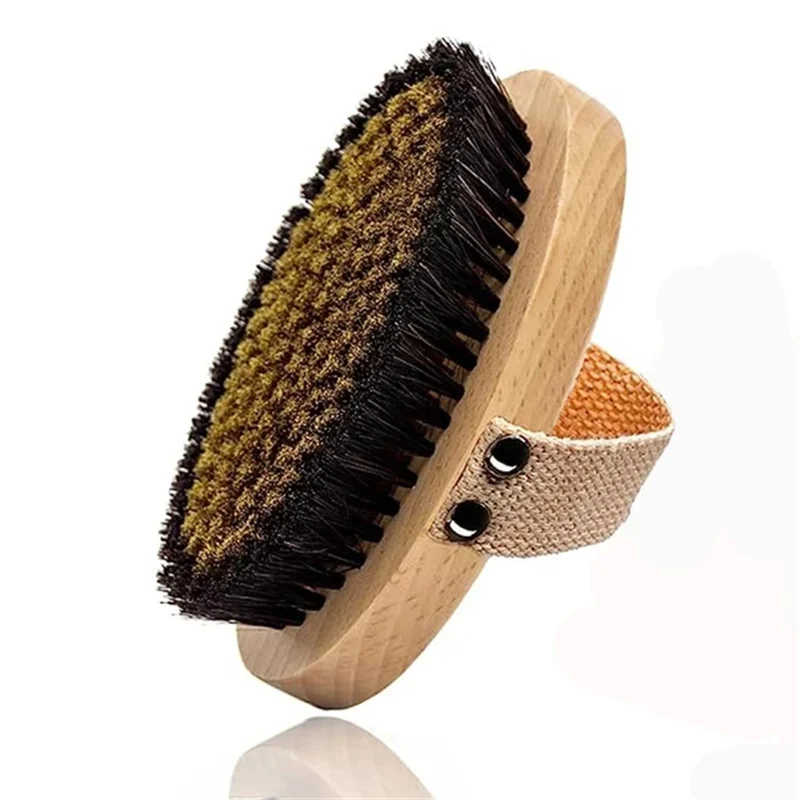 Beech Horsehair Copper Wire Ion Brush Body Rejuvenation Brush Meridian Massage Brush Cellulite Muscle Brush