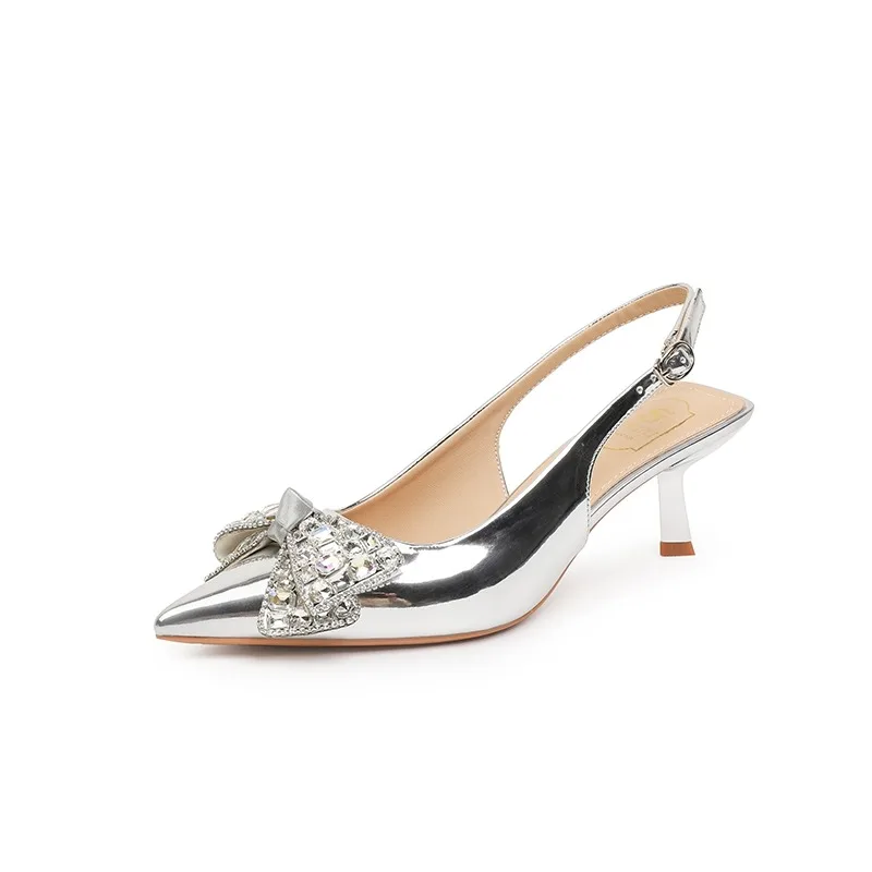 

Новинка 2025 года, дизайнерские летние пикантные туфли на высоком каблуке с острым носком, повседневные удобные туфли из лакированной кожи с неглубоким носком, низкие кеды