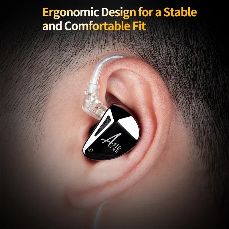 KZ AS10 PRO 5BA IEMs HIFI in Ear Wired Earphones Bass Stereo Monitor Headphone with Silver Plated Detachable Audio Cable