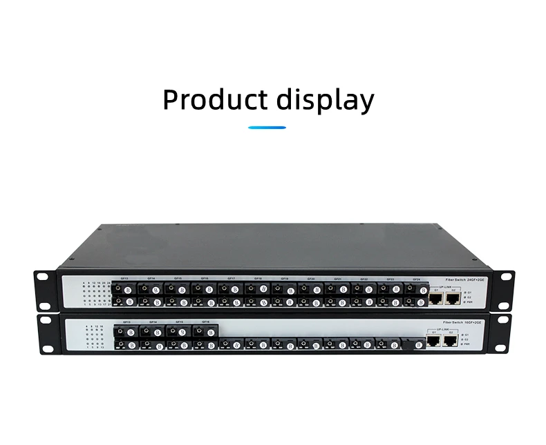 hit product16 Port SC 1000Mbps Fiber 2*1000Mbps Base-FX RJ45 Ethernet Network Fiber Optic Switch Media Converter 3-20KM 1310nm/1