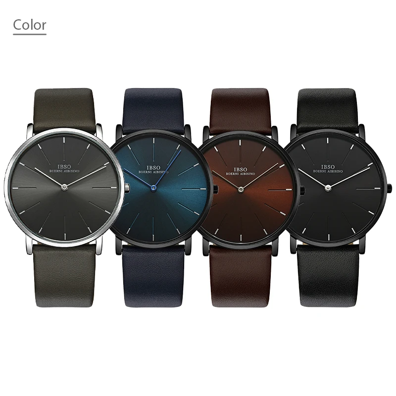 الفاخرة رقيقة جدا الأزرق كوارتز ساعة للرجال ، الذكور الساعات الاجتماعية ، التصميم الأصلي ، ساعة يد بسيطة ، عادية ، حزام من الجلد ، ساعات المعصم للبنين