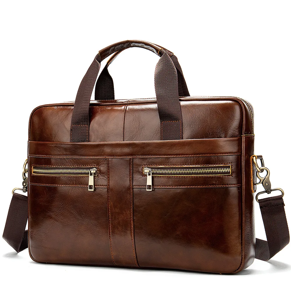 Natural Leather For Men Messenger Bags Man Briefcases Bag Business Men Genuine Leather Briefcase Male Laptop Handbag