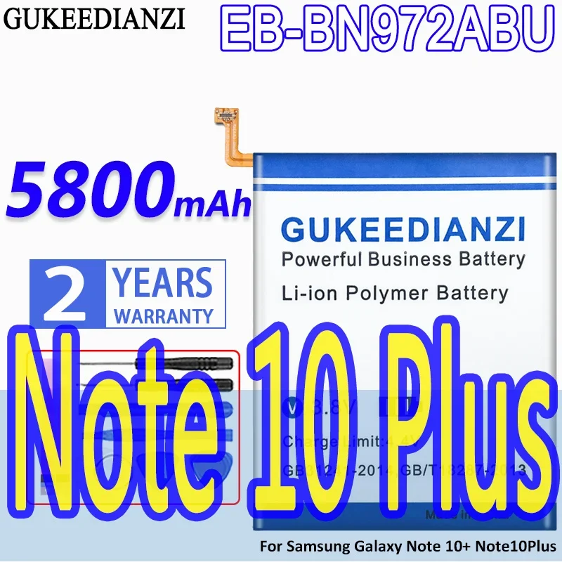 High Capacity GUKEEDIANZI Battery EB-BN972ABU 5800mAh For Samsung Galaxy Note 10 Plus 10+ Note10+