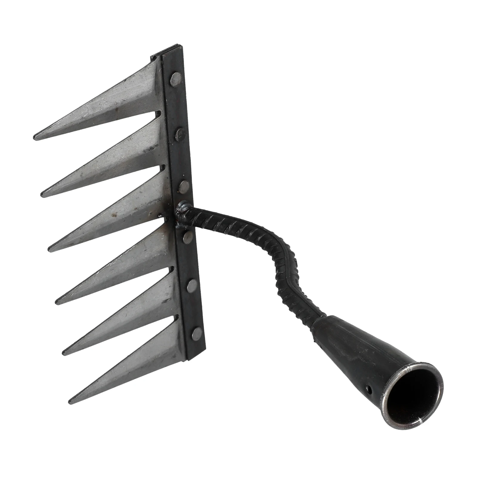 

Heavy Duty Steel Weeding Soil Leveling Lawn Dethatching Thatch Garden Tool Small Metal Grass Yard Gardening Landscaping Mini For