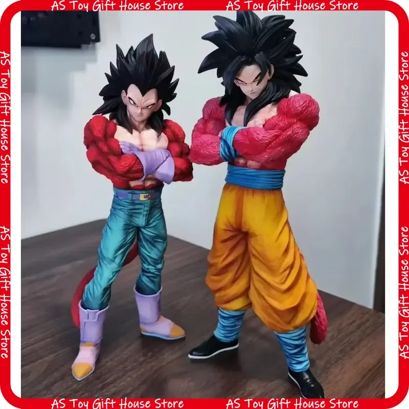 

Dragon Ball Super Saiyan 4 Goku Vegeta Double Headed Statue Figure Collectible 30Cm 32Cm Pvc Model Desktop Decor Birthday Gift