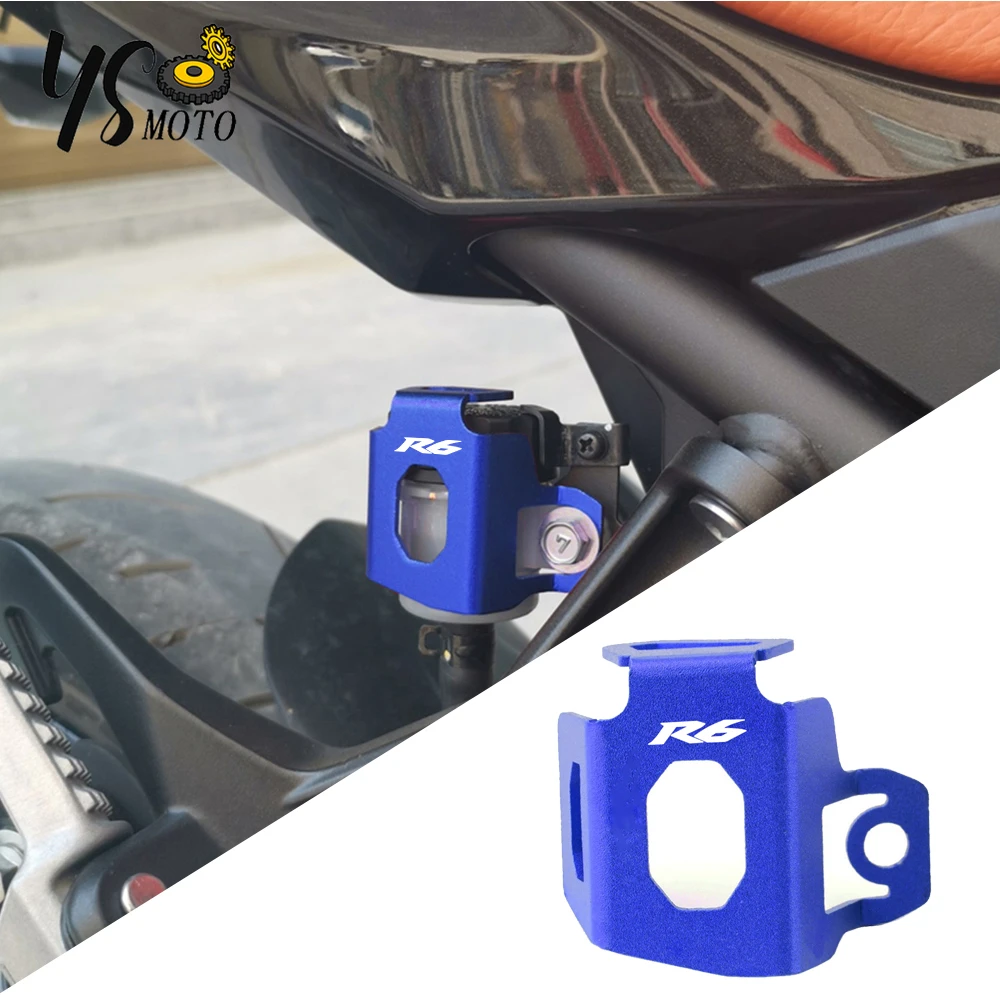 

Для Yamaha r6 YZF R6 2010-2020 R6 2021 2022 мотоциклетная CNC алюминиевая Задняя Тормозная жидкость резервуар Защитная крышка