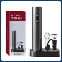 Electric Automatic Red Multifunctional Electric Automatic Wine Opener Set for ins Style, a Perfect Gift  Set for ins Style