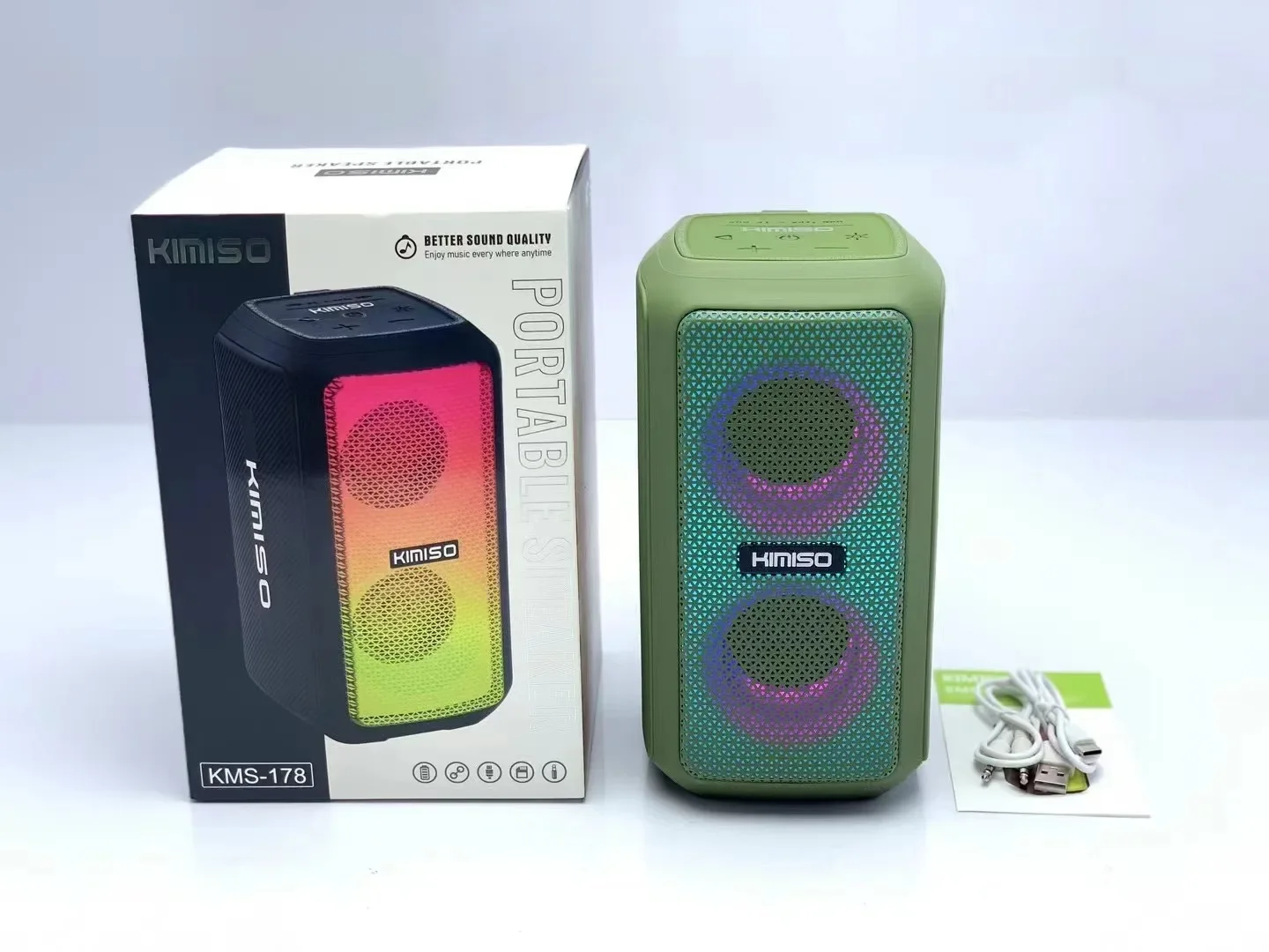 Kimiso-altavoz portátil modelo Boom box, Subwoofer para fiesta, Dj, nuevos productos