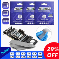 Soft Custom 15w 12w 8w Fehonda Thermal Conductive Pad 0.5/0.75/1.0/1.25/1.5/1.75/2.0/3.0Mm Gpu Cpu Silicon Termal Pad