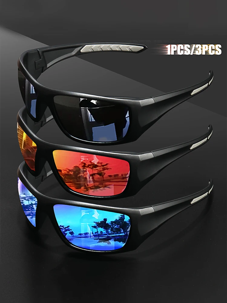 AliExpress AWGSEE 1pc/3pc Unisex Polarized Sports Sunglasses - Indestructible Frame, UV400 Protection, Ideal for Cycling, Fishing & Running