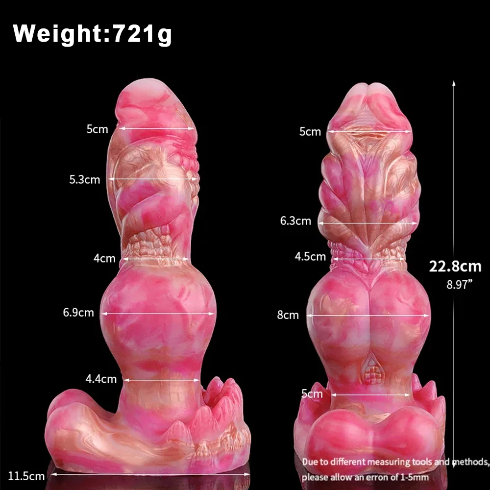 YESUBY Thick Silicone Alien Wolf Dildo With Sucker Realistic Animal Knot Penis Prostate Massager Anal Sex Toys For Women Men 18+