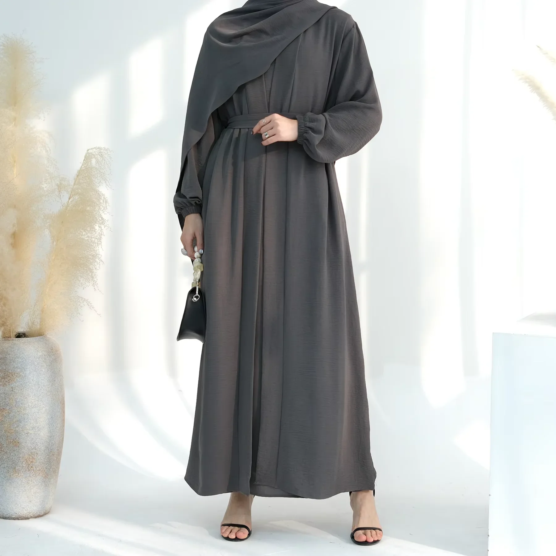 

Ramadan Eid Abaya Muslim Matching Set Women Kimono Jalabiya Maxi Dress Outfits Islam Clothing Modest Dubai Turkey Kebaya Kaftan