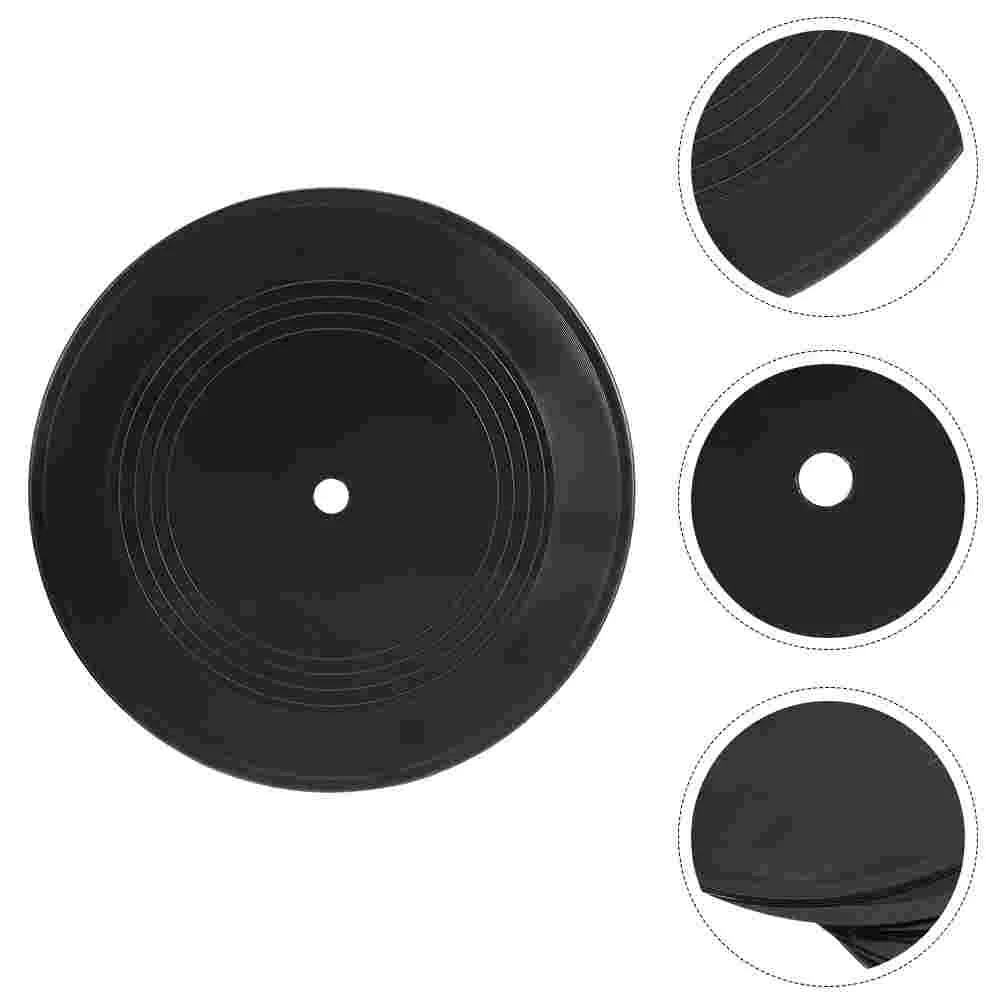 3 Pcs Vinyl Record Decoration Blank Records Household Disco Table Hip Hop Fake Plastic