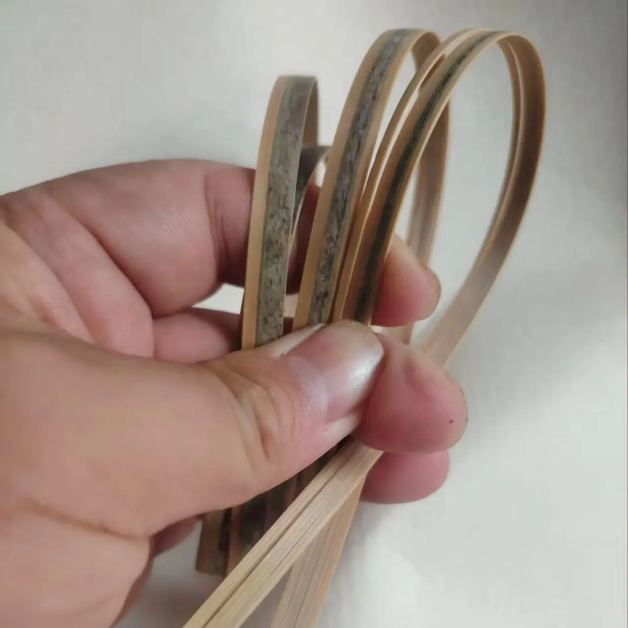 20 Meters Flat Green Bamboo Core Natural 4mm/6mm Bamboo Strips for Chair Repairing Basket Weaving Van Mat Making