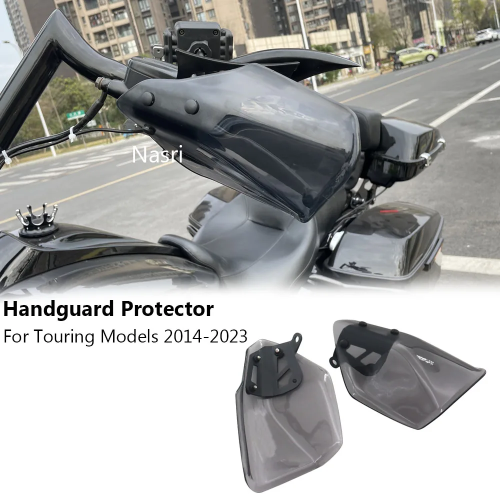 For Harley Touring Street Glide CVO Road Glide Road King 2014-2023 Motorcycle Handguards Shield Hand Guard Protector Windshield