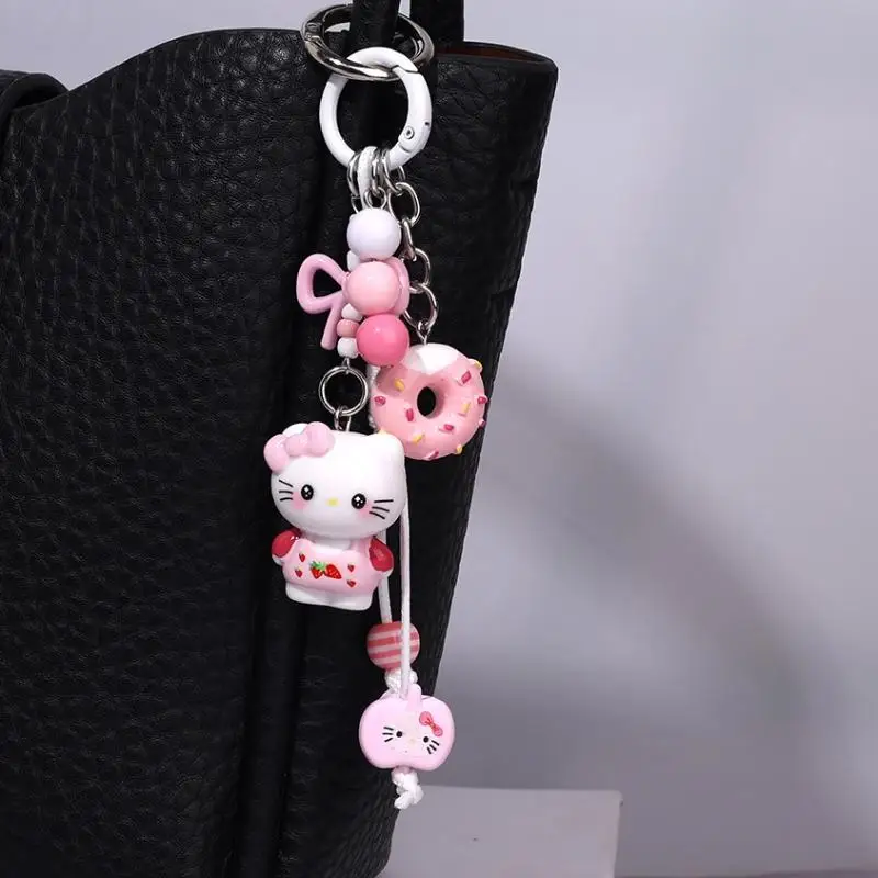 Portachiavi con ciondolo Sanrios Anime Hellokittys Portachiavi con borsa Zaino Portachiavi Accessori pendenti vintage per regalo per ragazze