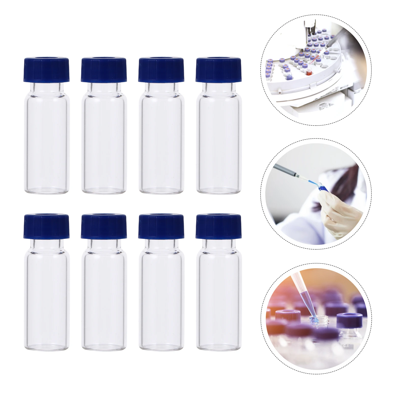 100pcs 1.5Ml 2Ml Glass Sample Vial Screw Cap Precision Evaporation Proof For Chromatography Lab Storage Sampling
