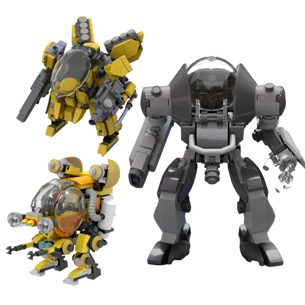 Moc Anime Mecha Krieger Modell Soldaten montieren Ziegel Roboter Action figur Blöcke Kinder Spielzeug Bausteine Kinder Geburtstags geschenk