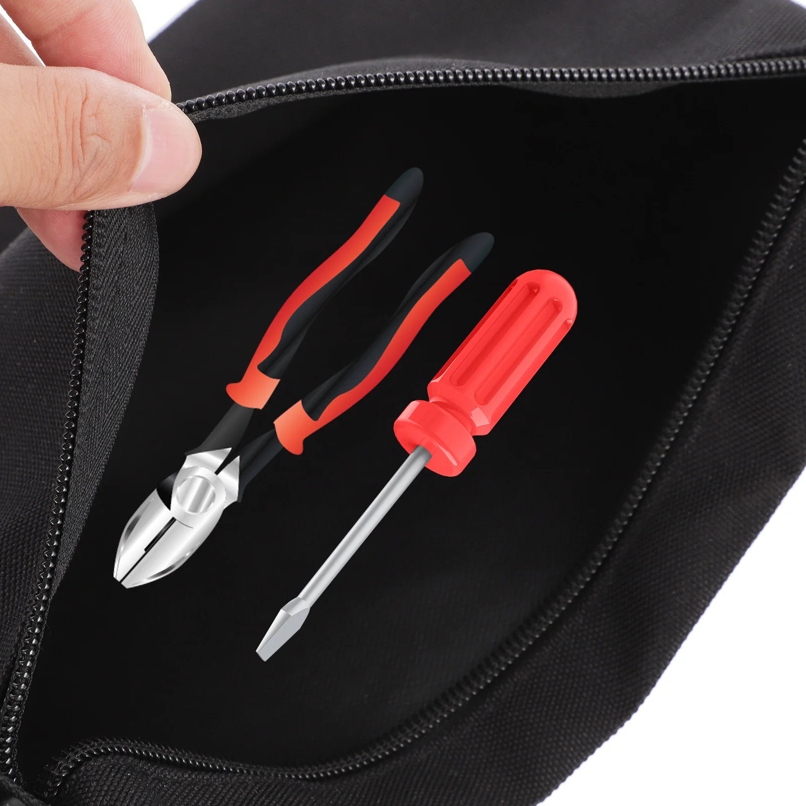 3 قطع حقيبة أدوات مقاومة للماء، مادة أكسفورد شديدة التحمل، منظم أدوات محمولة مقاومة للأوساخ للاستخدام اليومي، معدن إبداعي