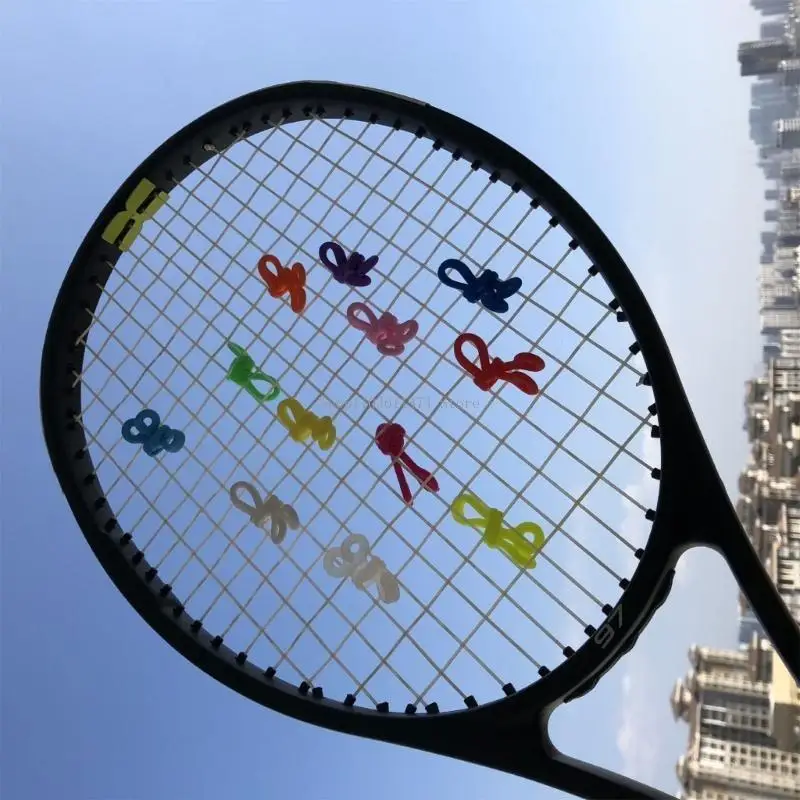 

10 шт. Теннисная ракетка демпфиру теннисных амортизаторов с длинной силиконовой ракеткой, чтобы уменьшить вибрацию легко