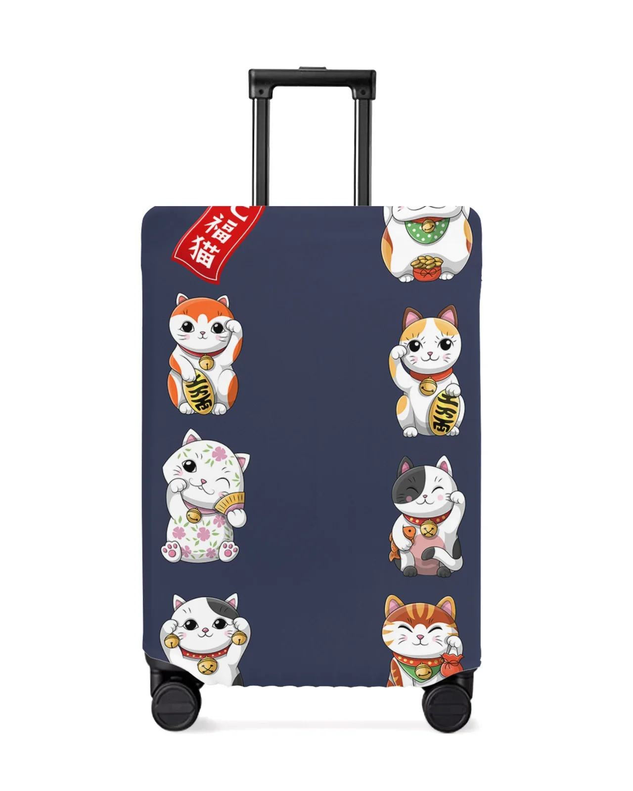 

Cartoon Cat Cute Blue Luggage Cover Stretch Suitcase Protector Baggage Dust Case Cover for 18-32 Inch Travel Suitcase Case