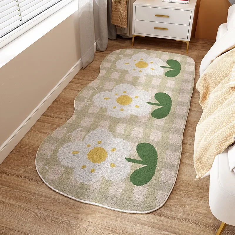 

Carpet for Bedroom Bedside Floor Mat Soft Fluffy Carpets Flower Cute Home Decoration Rug Shaped Rugs Alfombra Del Dormitorio