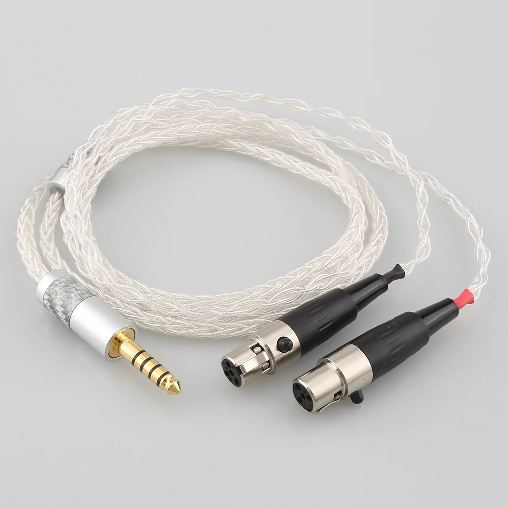 

99% Pure Silver 2.5mm 3.5mm 4.4mm 6.5mm XLR 4 Hole Headphone Earphone Cable For Audeze LCD-3 LCD-2 LCD-X LCD-XC 4z MX4 GX