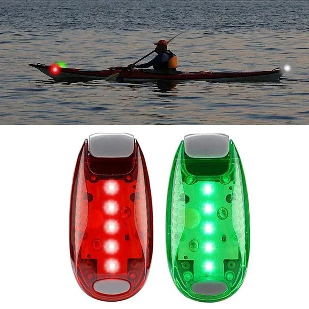 

2Pcs/4Pcs Red Green Boat Navigation LED Lights Stern Boats Starboard Lights With Extra Elastic Straps 3 Different Colors