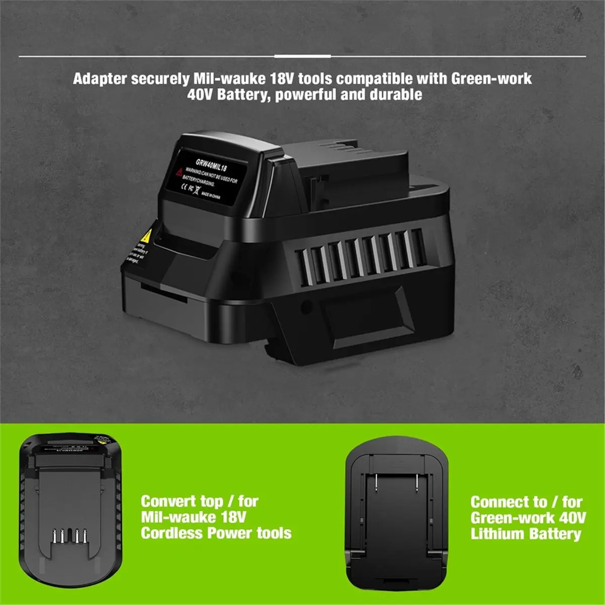 

НОВЫЙ адаптер аккумулятора для литиевой батареи Greenworks 40 В, преобразователь в работе на аккумуляторный электроинструмент 18 В