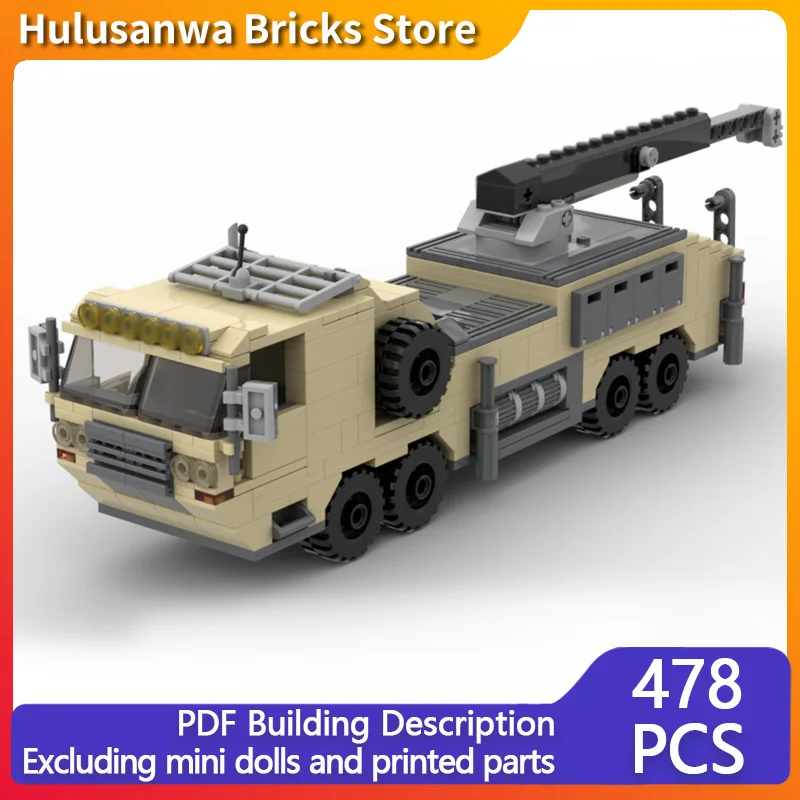 Wheeled Recovery Vehicle Model MOC Building Bricks War Equipment Modular Technology Gifts Holiday Assemble Children Toys Suit