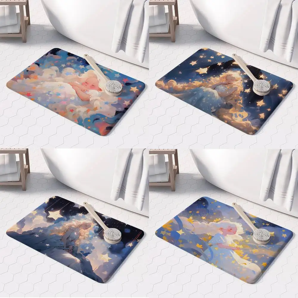 

Star Girl Floor Mat Printed Large Carpets Room And Bedroom Carpets Bathroom Anti Slip Door MATS Small Carpets