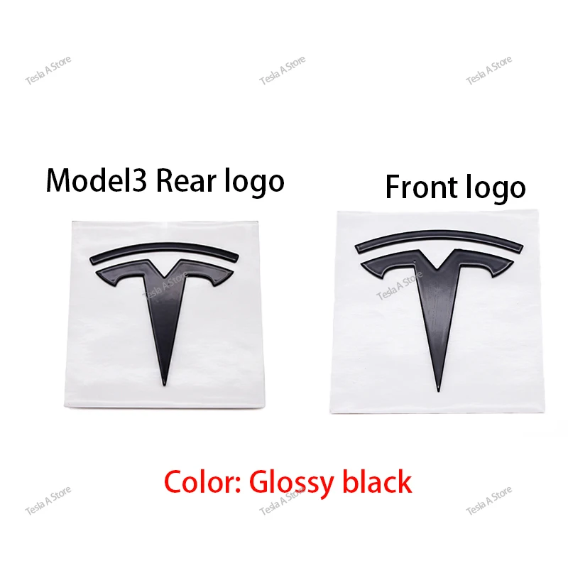 1 PC Replacement Front Label Trunk Label for Tesla Model 3 Mode Y Logo Rear Tail Label Car Accessories Personalized Car Sticker