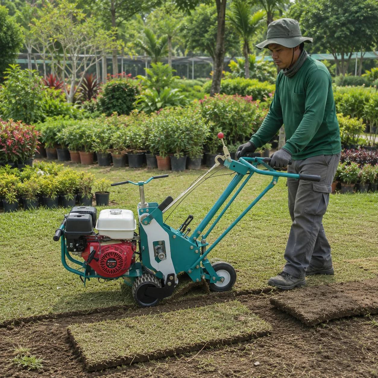 Self Propelled Golf Grass Cutting Machines Industrial Turf Sod Cutter Automatic Ga soline Driven Reel Mower Machine