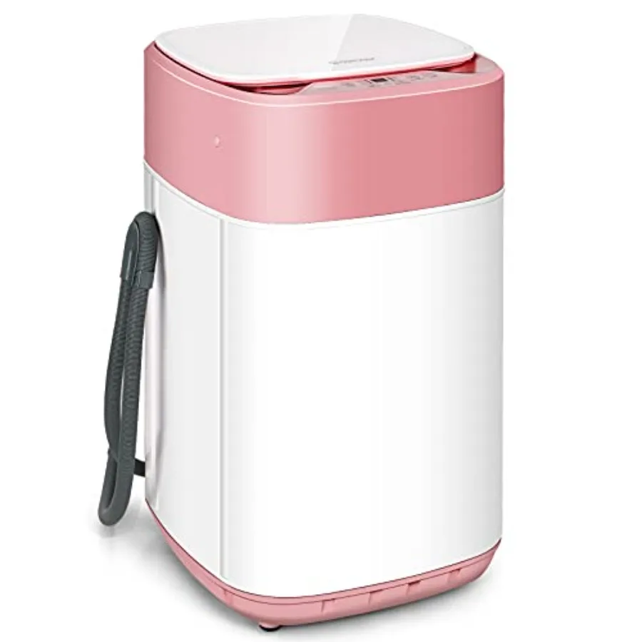 

Портативная стиральная машина Ccity Pink на 8 фунтов со встроенным сливным насосом, компактная, 6 программ, 6 уровней воды, блокировка от детей
