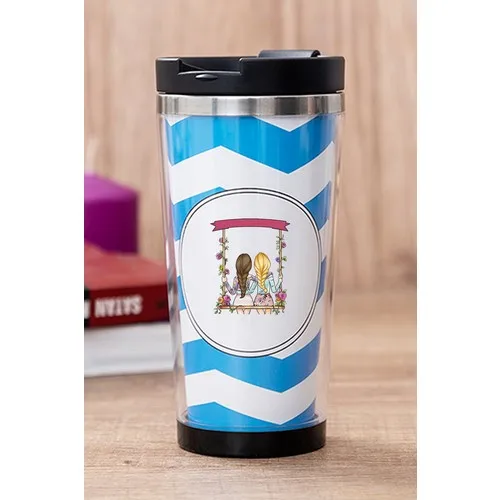 

Gift Shop Best Friends Swing Design Blue Thermos Cup