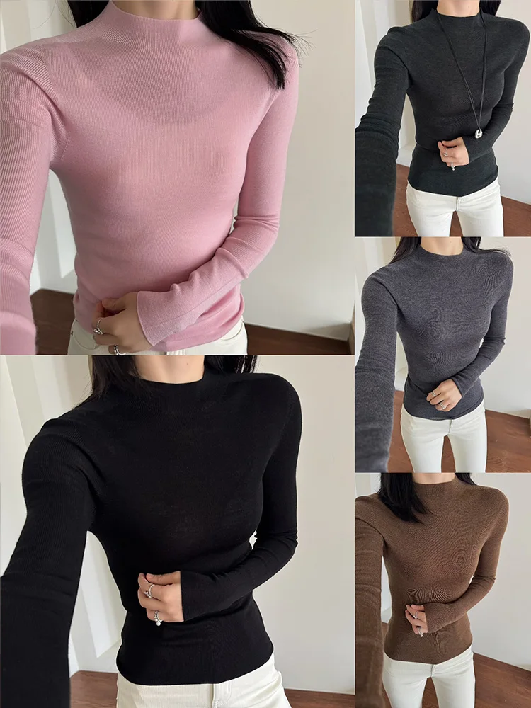 

Exquisite Island Precision Fully Formed 00% Yangzhou Wool Anti-Sinkage Winter Knitted Base Layer irt Small f Collar