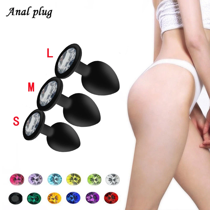 Silicone Butt Plug Anal Plug Unisex Sex Stopper 3 Different Size Adult Toys for Men/Women Anal Trainer Dildo Vibrator for Couple