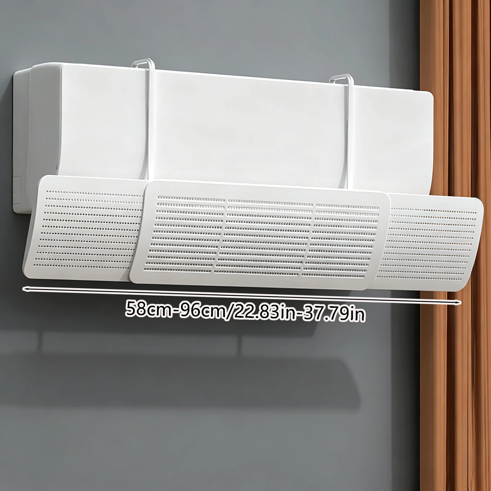 A Hook-Style Air Conditioner Accessory That Makes It Easy to Install an Air Conditioner Wind Deflector, Say Goodbye to Traditional Wind Deflectors, the Hook-Style Deflector Is More Convenient, Prevents Direct Blowing, Effectively Blocks Wind, and Is a Retractable Air Conditioner Wind Deflector That Requires No Drilling, Easy to Install, Freely Adjustable, Suitable for Home and Office Air Conditioners