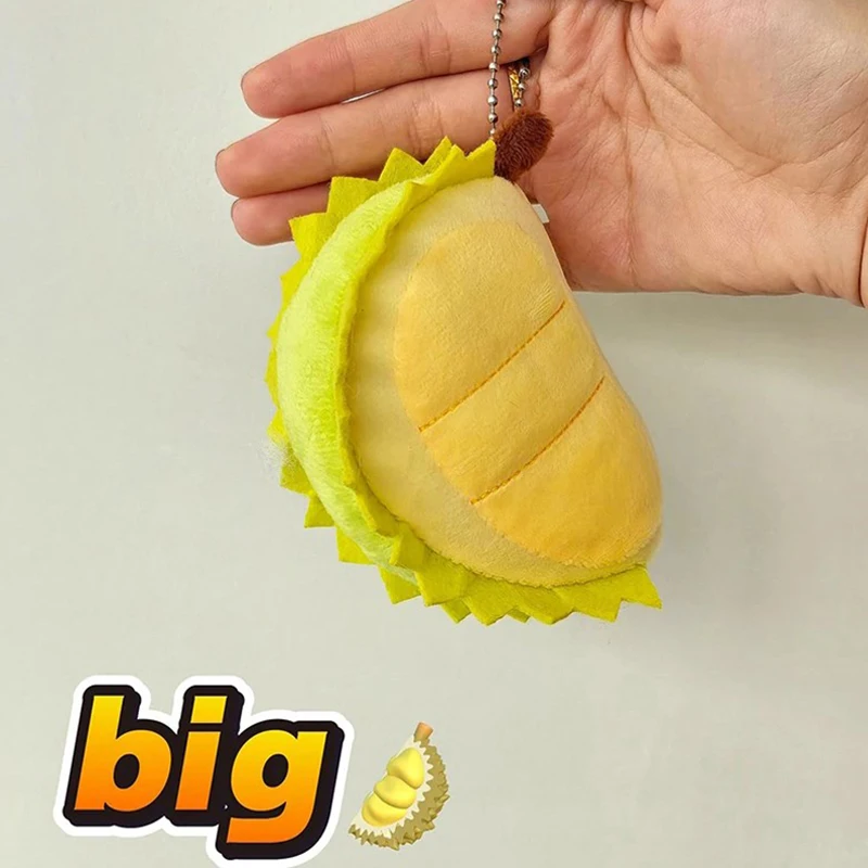 Pp Cotton Durian Toy Fruit-inspired Durian Plush Toy Stuffed Doll Handbag Backpack Unique Hanging Decoration Ornament For Kids