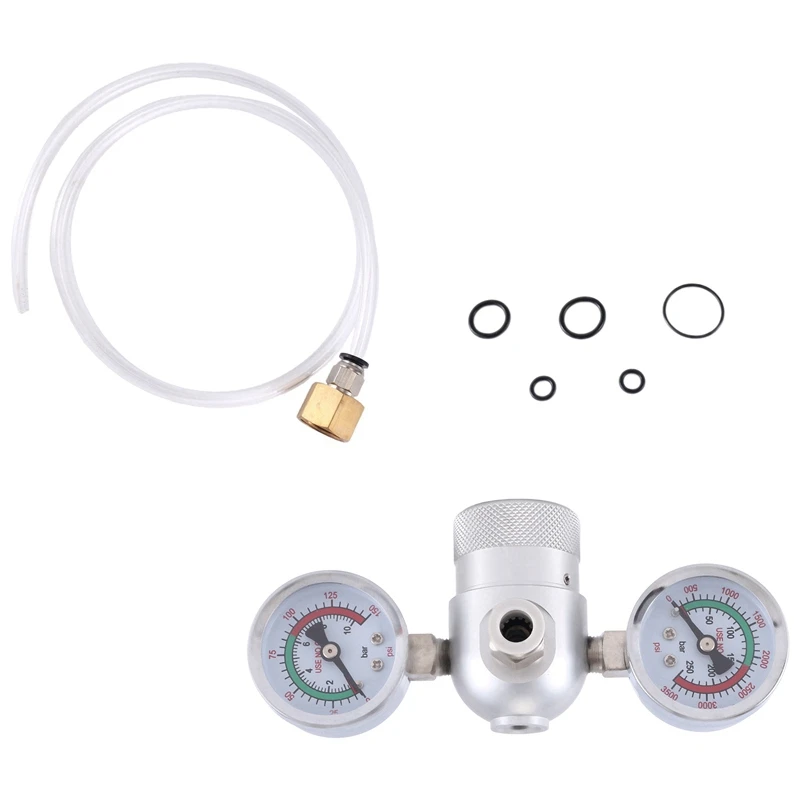 Whipped Cream Pressure Regulator Valve With Hose Line And Adapter For Whipped Cream Chargers 0.95 Liter 580G Tank