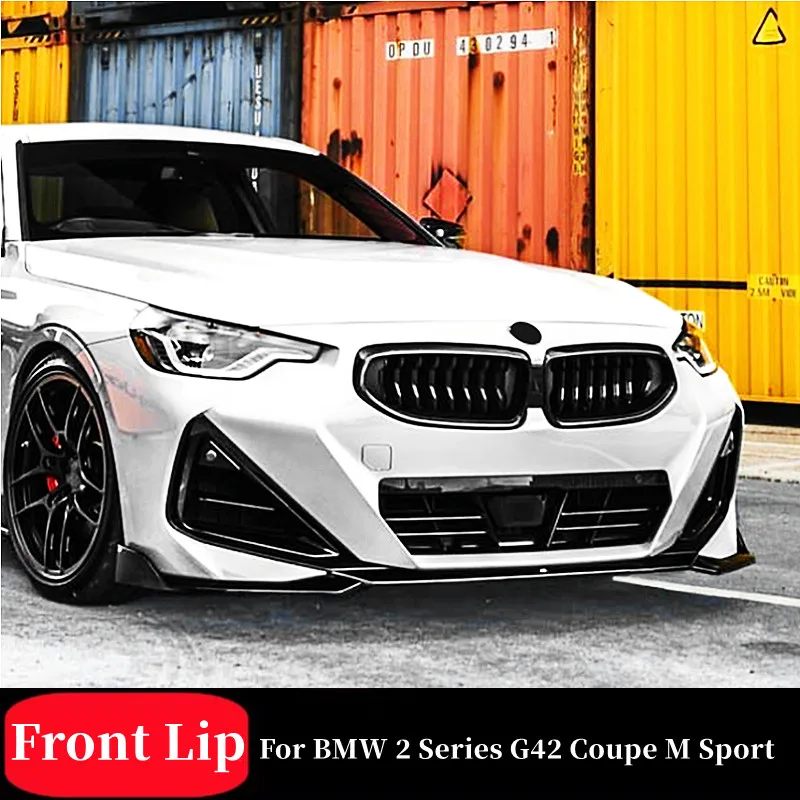 For BMW 2 Series G42 218i 220i 220d 230i Coupe M Sport Car Front Bumper Lip Splitter Diffuser Body Kit Spoiler Trim