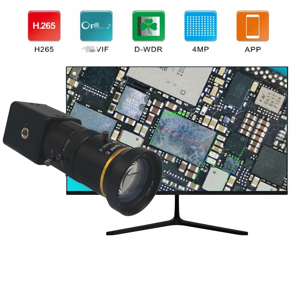 Mini Box Camera Ip Security CCTV Cam H265 2MP 50fps High Industrial Frame Rate At Low Cost  Audio Video Surveillance Compatible