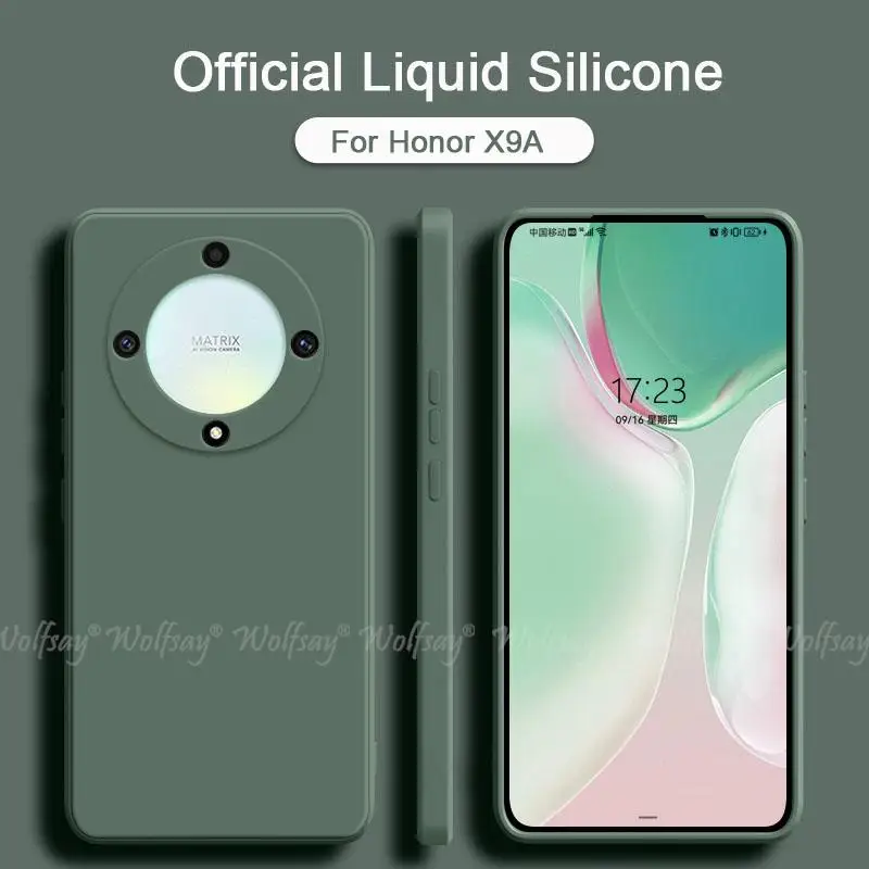 

For Honor X9A Case Liquid Silicone Official Rubber Protector Phone Case For Honor X9A Cover Honor X9A X8A X7A X9 X8 X7 X6S Case