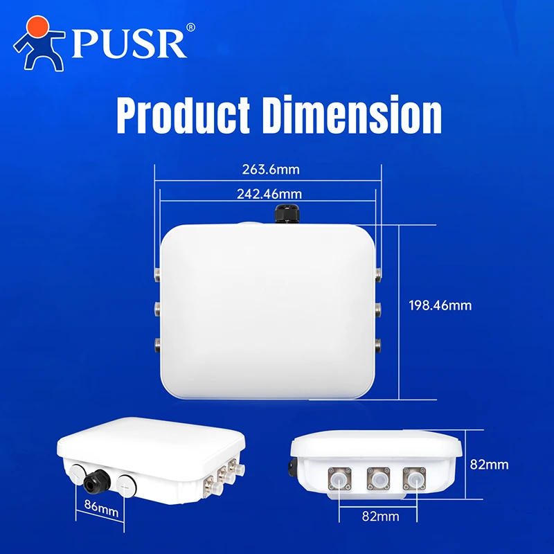PUSR Outdoor Industrial AP with IEEE 802.11a/b/g/n/ Ac /ax Protocols and Supports WiFi6 Tri- Band AP530X