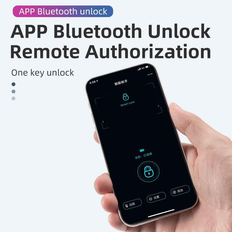 Smart Bike Lock U-Lock - Bluetooth Fingerprint, Waterproof Steel Alloy