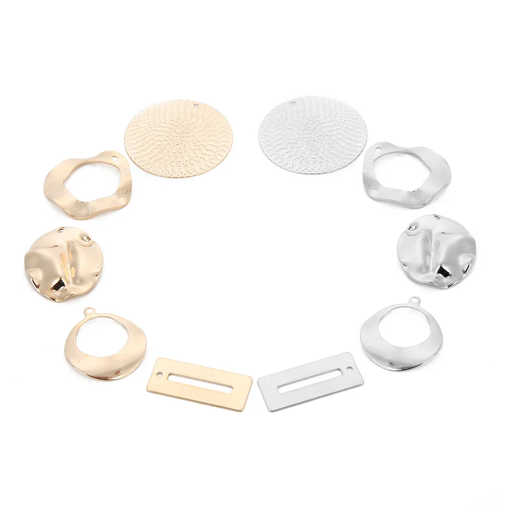 

10Pcs Stylish Copper Pendant Accessories Simple Design DIY Earrings Necklace Bracelet Jewelry Making Pendants Charms