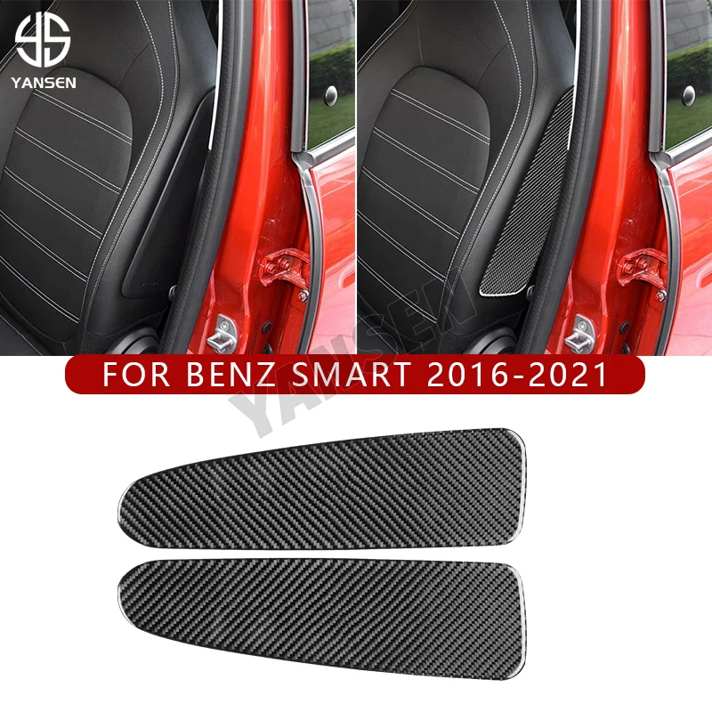 

Car Seat Side Panel Cover Trim Carbon Fiber Sticker For Benz Smart 453 Fortwo 2016-2021 Auto Accessories