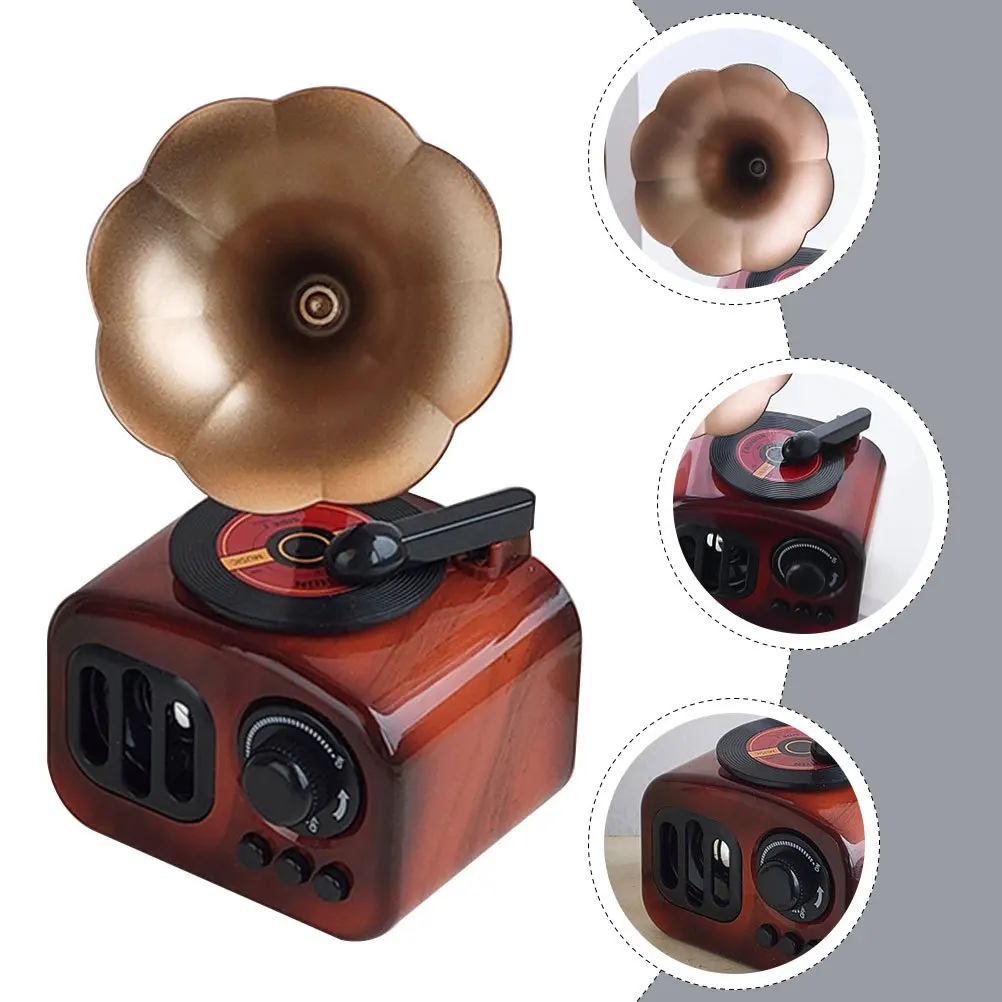 

Music Box Box Gramophone Plastic Decorative Home Art Living Room Desktop Decoration Gift For Housewarming