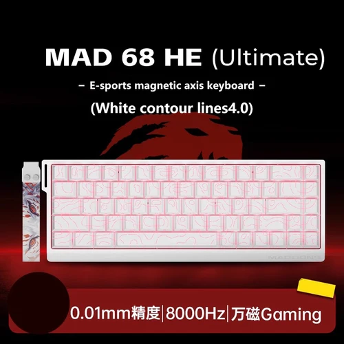 Mad 60he Mad 68he teclado mecánico con cable interruptor magnético para juegos RT 0,02mm 0,04mm 8K tasa de orolling RGB teclado Hotswap